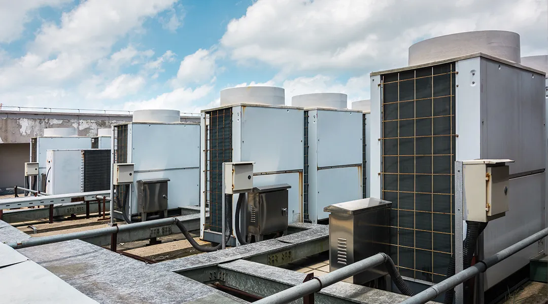 HVAC business owner reviewing performance reports