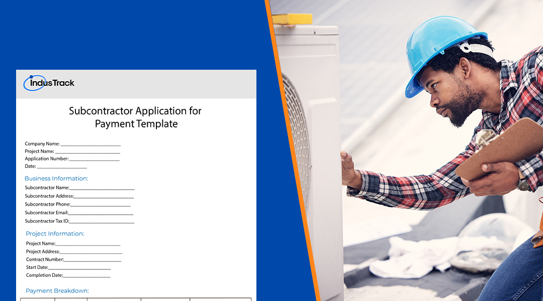 Subcontractor application for payment template