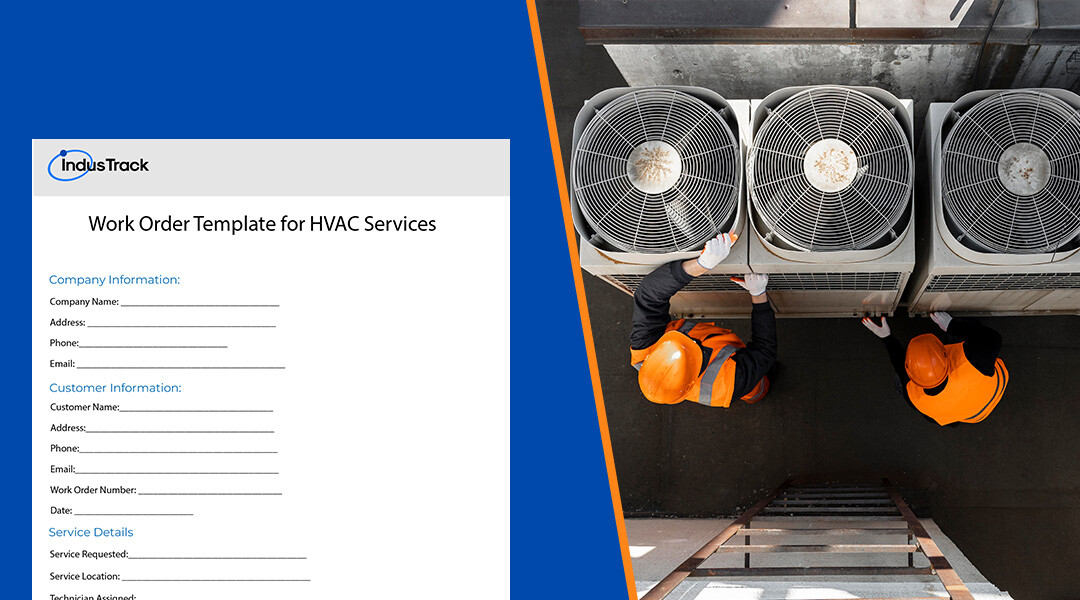 Work order template for HVAC services