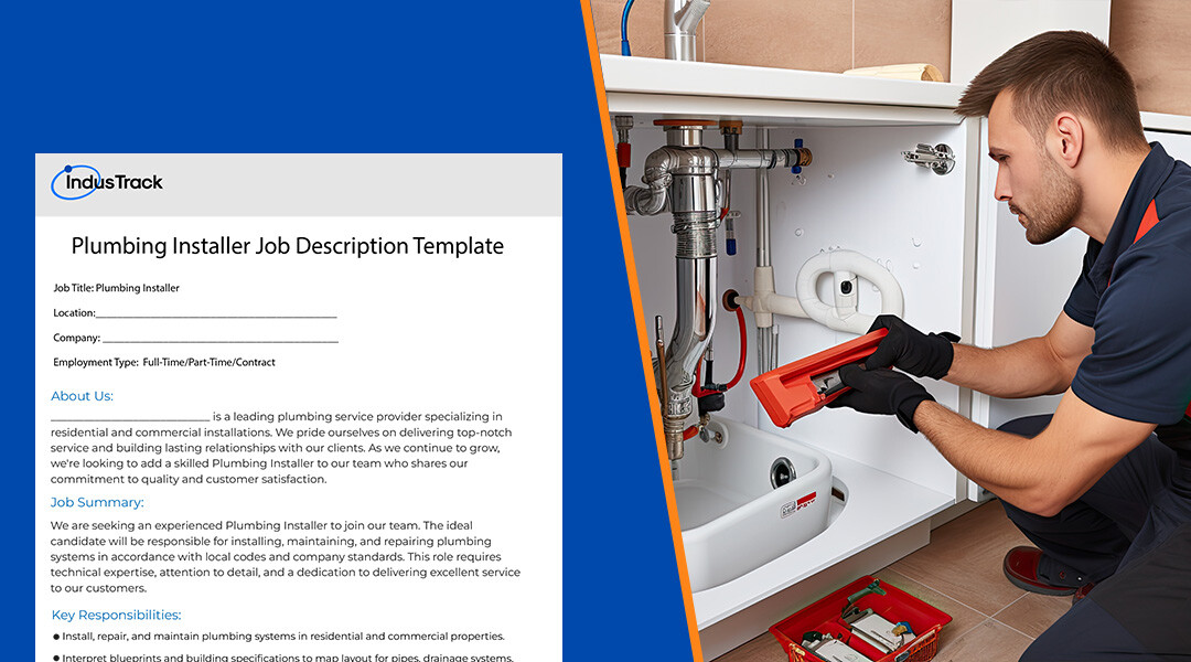 Plumbing installer job description template