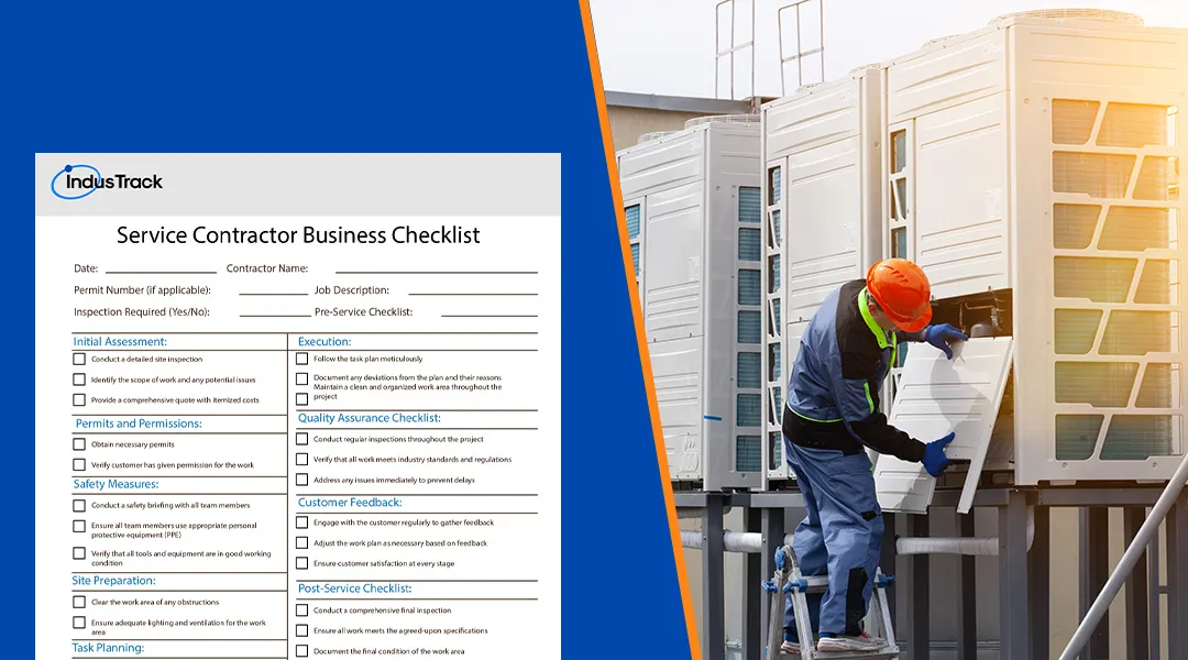 Service contractor business checklist template