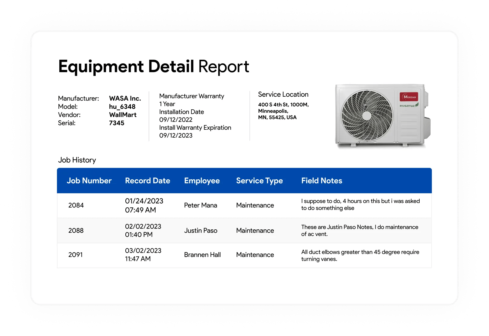 Reports@Equipment&Warranty