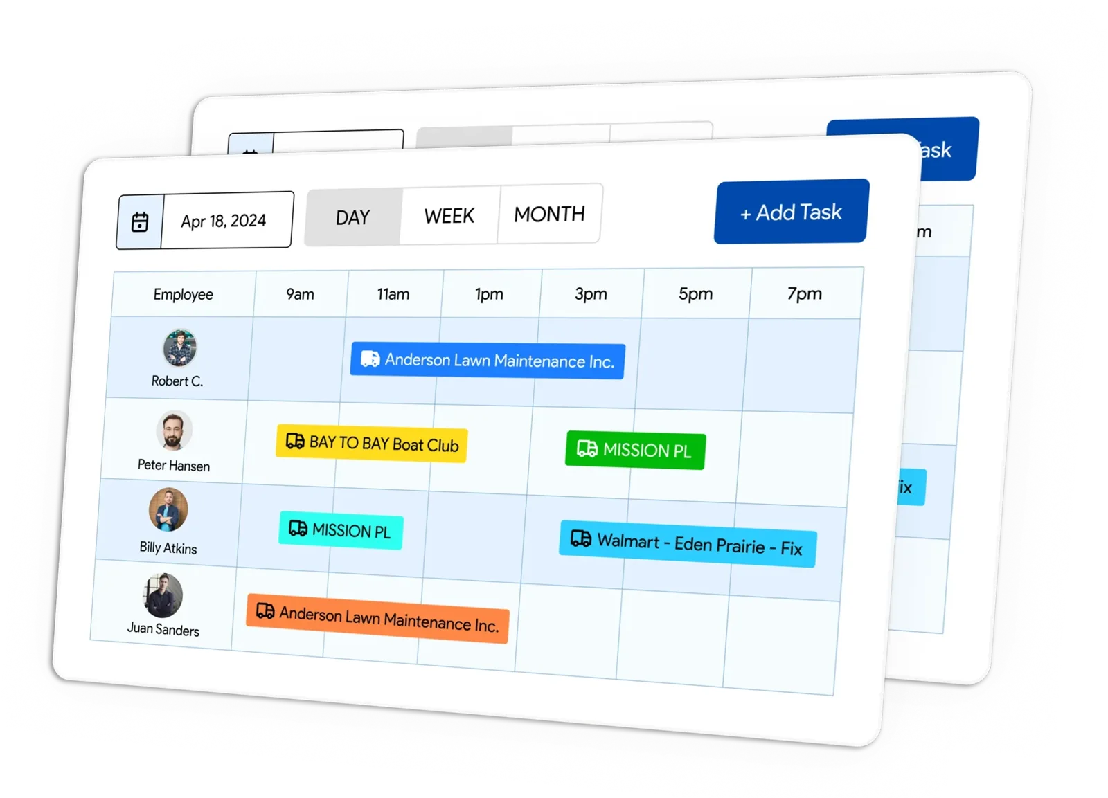 IndusTrack dispatch board for commercial electrical contractors